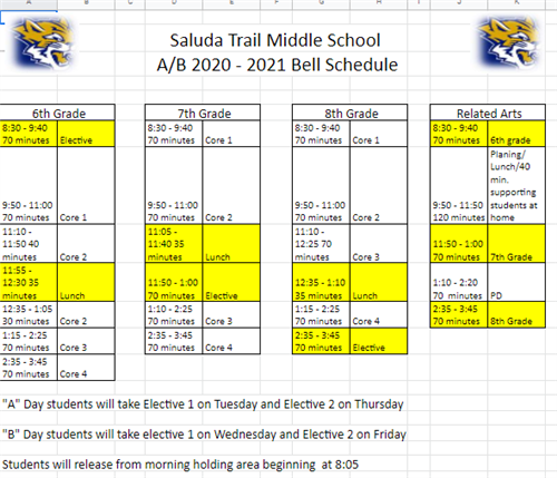 Families / Bell Schedule